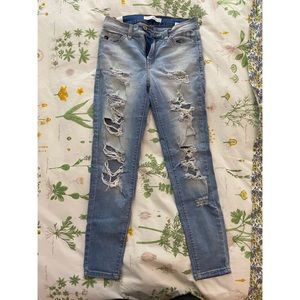 light wash ripped jeans